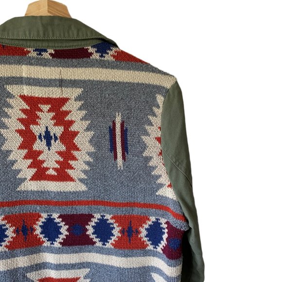 Thread & Supply Southwestern Aztec Utility Lightweight Jacket Pockets Size Med - Picture 7 of 16